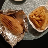 Vegan kebab+fries at Veg4seasons in Warsaw