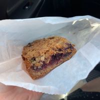 Berry crumble bar vegan at The Black Bear - temporarily closed in Denali