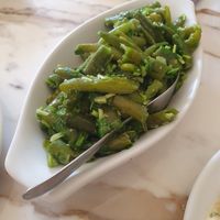 Garlic green beans   at Cleopatra in Limassol