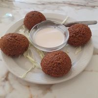 Falafel and tahini  at Cleopatra in Limassol