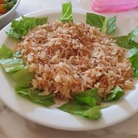 Rice and noodles   at Cleopatra in Limassol