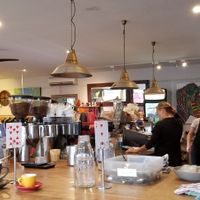Behind the counter at Seven Monks in Launceston