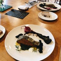 Main course. Vegan fish.  at Awatama in Maebashi