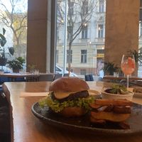 Vegan Burger  at Spojka Karlin in Prague