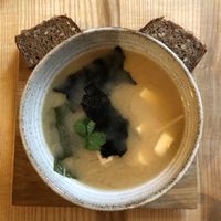 Miso soup  at Mist in Prague