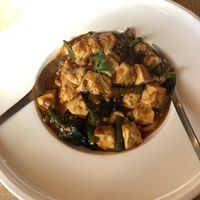 Chinese tofu, I asked for veggies so he added green beans. Flavors were unique.  at Mist in Prague