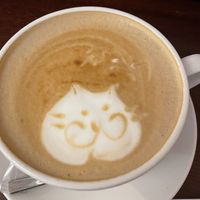 Coffee art  at Cat Café Kociarnia in Krakow
