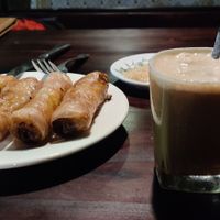 Spring roll and Coconut coffee at Sapa Classic Vegan in Sapa