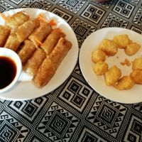 Spring rolls and crispy tofo on the house at Sapa Classic Vegan in Sapa