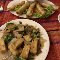 Fried tofu and spring rolls at Sapa Classic Vegan in Sapa