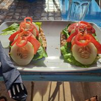 Vegan sandwich at Peter's Pie & Coffee Bar in Herceg Novi