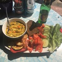 Vegan dish at Peter's Pie & Coffee Bar in Herceg Novi