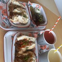 Philly cheesesteak and bbq sticky ribs  at Herbivorous in Sheffield