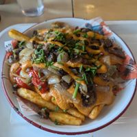 Philly cheese steak fries at Herbivorous in Sheffield