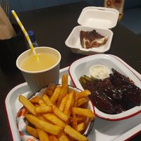 Paprika fries, bbq ribs and mud pie at Herbivorous in Sheffield