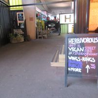 approach to shopfront within Hatch at Herbivorous in Sheffield