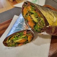 Power bowl wrap at Gjelber in Tirana