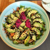 Superbowl Buddha Bowl at Gjelber in Tirana