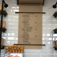 Smoothie menu at The Bookshelf in Tralee