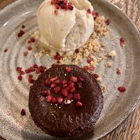 Vegan chocolate moelleux  at Ellis Gourmet Burger in Breda