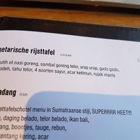 part of menu - vegetarian ricetable (can be made vegan) at Bali James in Breda