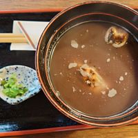 gozenshiruko with tsukemono  at Kasagiya in Kyoto