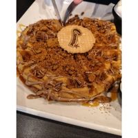 Vegetarian Millionaires Waffle. #Veganuary at Creams Cafe in Blackpool