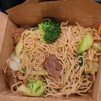 Lo Mein with soy beef at Bright Star in Rancho Cucamonga