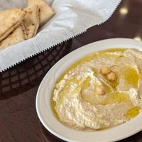 Hummus and pita at Falafel n Cafe in Clearwater
