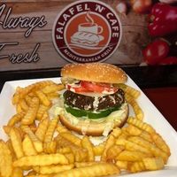 Vegan Falafel Burger at Falafel n Cafe in Clearwater