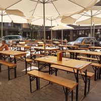 Outdoor seating at The Hamburger Foundation - Philippe-Plantamour in Geneva