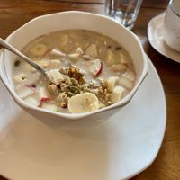 Granola with plant based milk   at Brio in Osh
