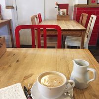 Americano with oat milk at Cafe Magdalen in Exeter