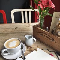 oat milk americano at Cafe Magdalen in Exeter