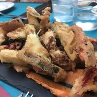 Tempura (Fried vegetable) at Lo Portal de Tamarit in Tortosa