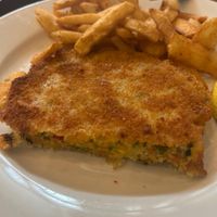 Veggie patty inside   at Schnitz in Cairns