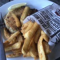 Schnitzel and chips  at Schnitz in Cairns