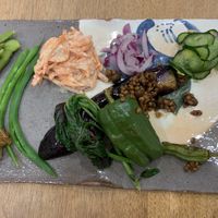 Part of the teishoku A set at Tom Tam in Yokohama