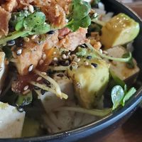 Vegan Tofu Poke Bowl at DTLA Ramen in Los Angeles