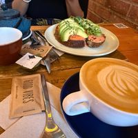 Cafe con leche de avena  at Catlove Coffee in Gijon