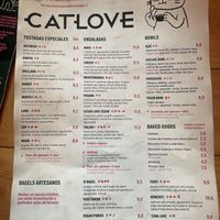 Menú  at Catlove Coffee in Gijon