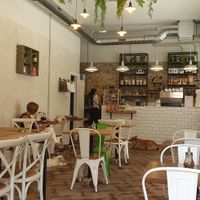 Lovely bright green space and dog-friendly! at Catlove Coffee in Gijon
