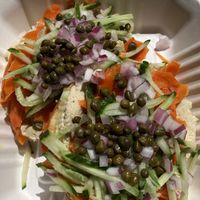 Vegan bagel and lox came loaded!   at Simple Cafe in Asheville