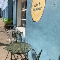 Exterior seating at Simple Cafe in Asheville