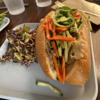 Vegan Banh Mi and slaw  at Simple Cafe in Asheville