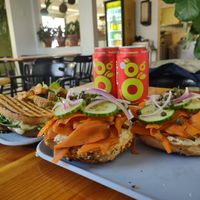 Grilled cheese, everything bagal & lox... SO GOOD! at Simple Cafe in Asheville