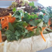 Vegan bahn mi (made with seitan) at Simple Cafe in Asheville