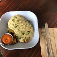 Vegan biscuits special at Simple Cafe in Asheville