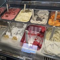 Vegan ice cream and sorbet selection at La Casa de Bellogelato in Folkestone