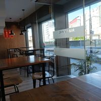 Indoor seating area at Paso a Nivel in O Porrino